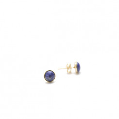 Puces d'oreilles Ariane 4mm - Lapis Lazuli 